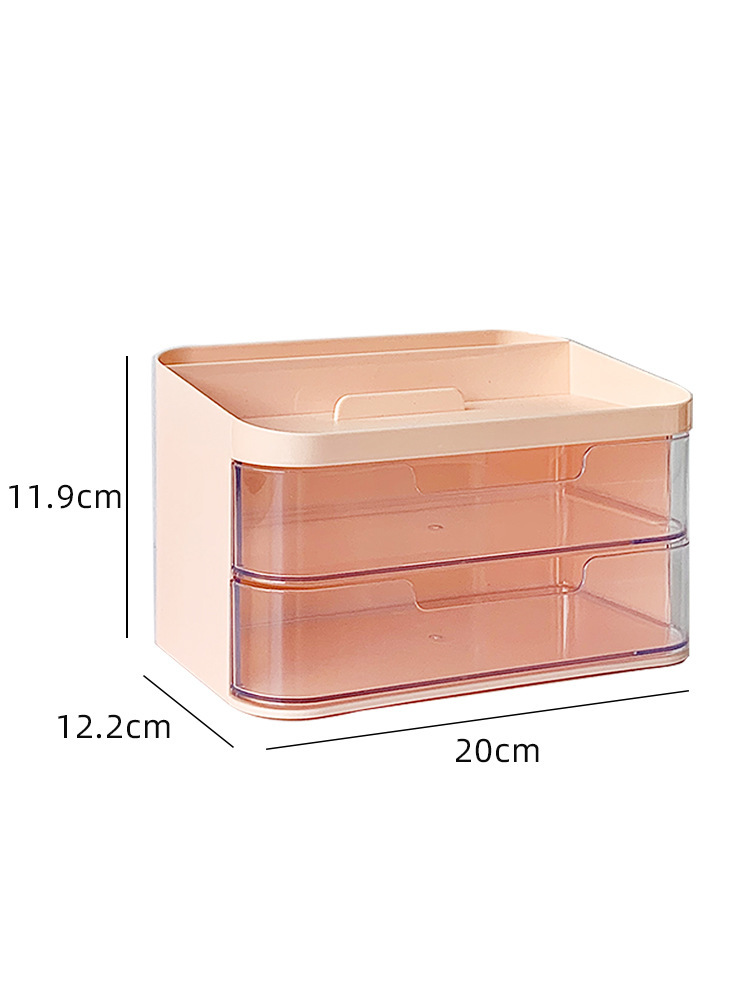 Drawer Desktop Storage Box Cosmetic Shelf Dorm Organization Skin Care Dresser Table Stationery Storage Box