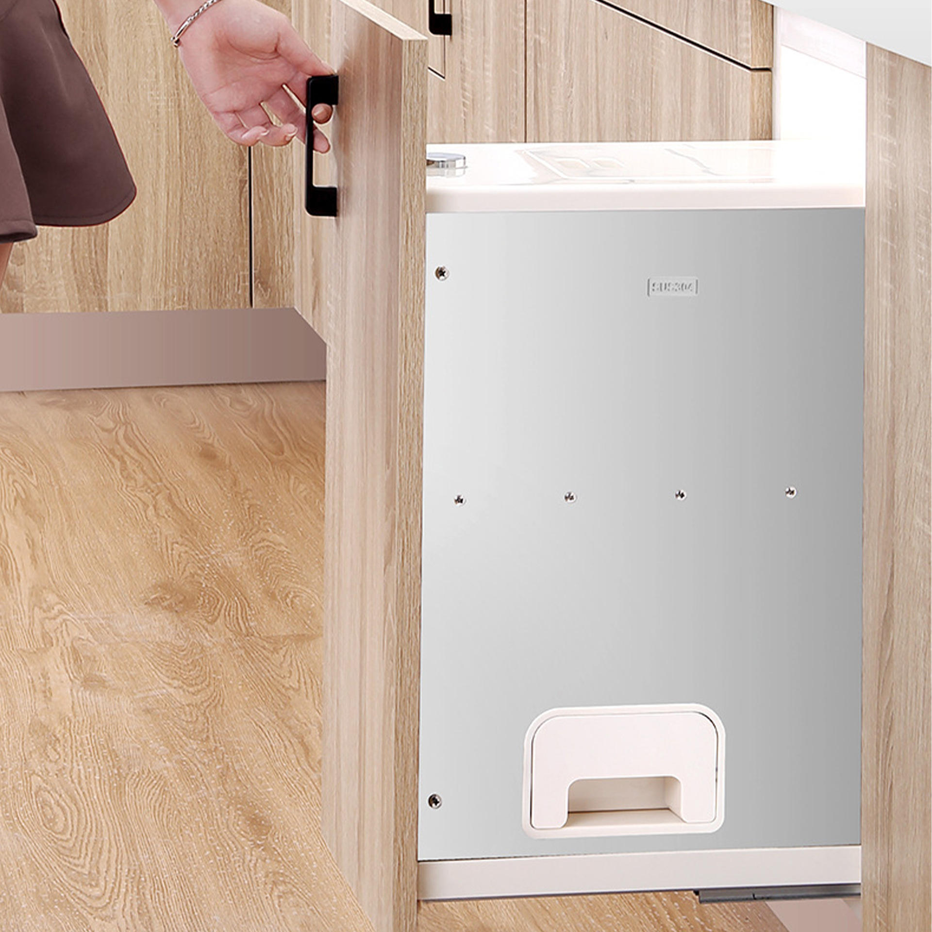 【小额批发】米箱家用橱柜米桶嵌入式厨房储米箱米柜功能抽屉式