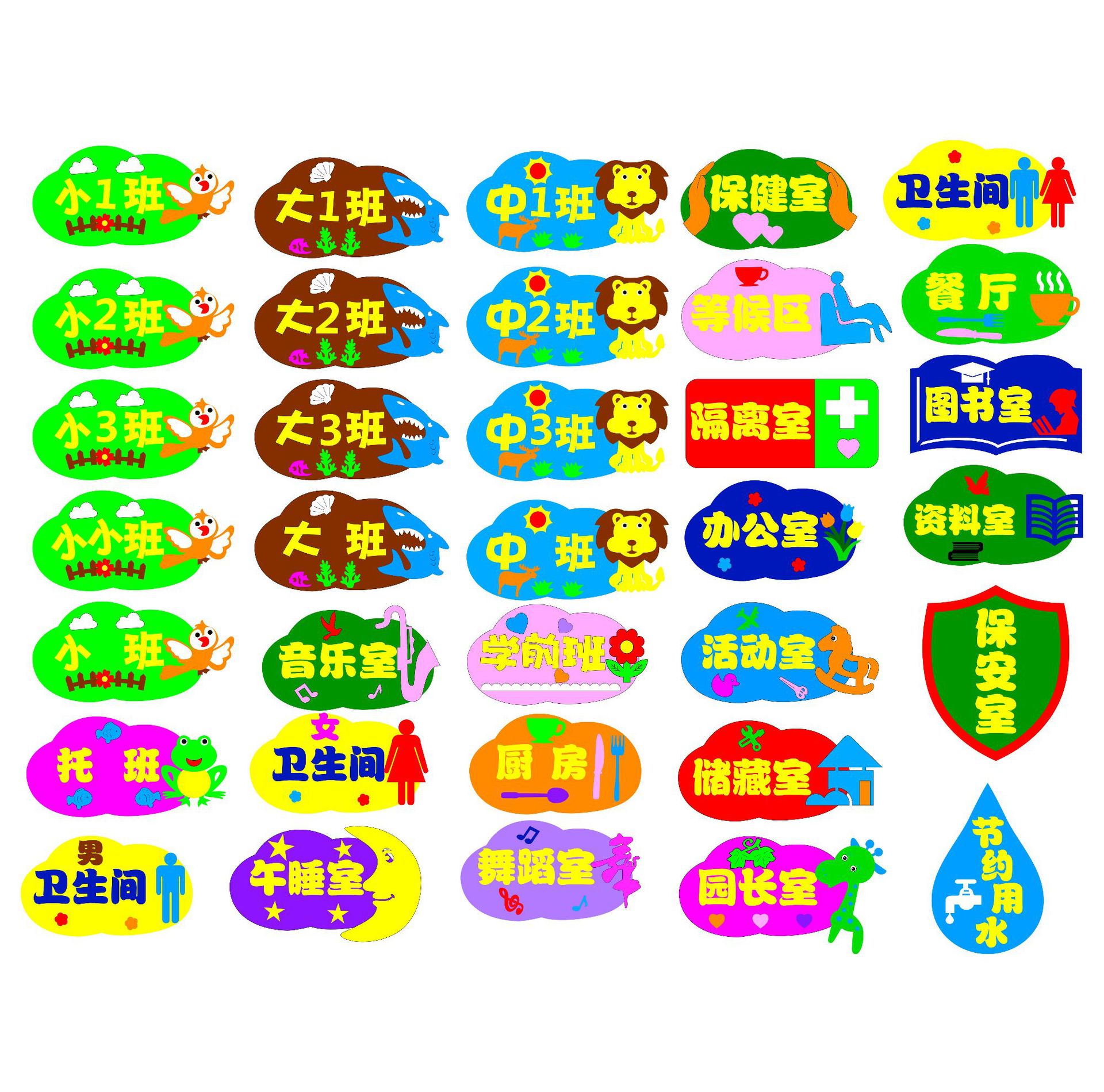 幼儿园班级牌创意卡通墙贴班级科室指示牌提示牌教室大班门牌批发