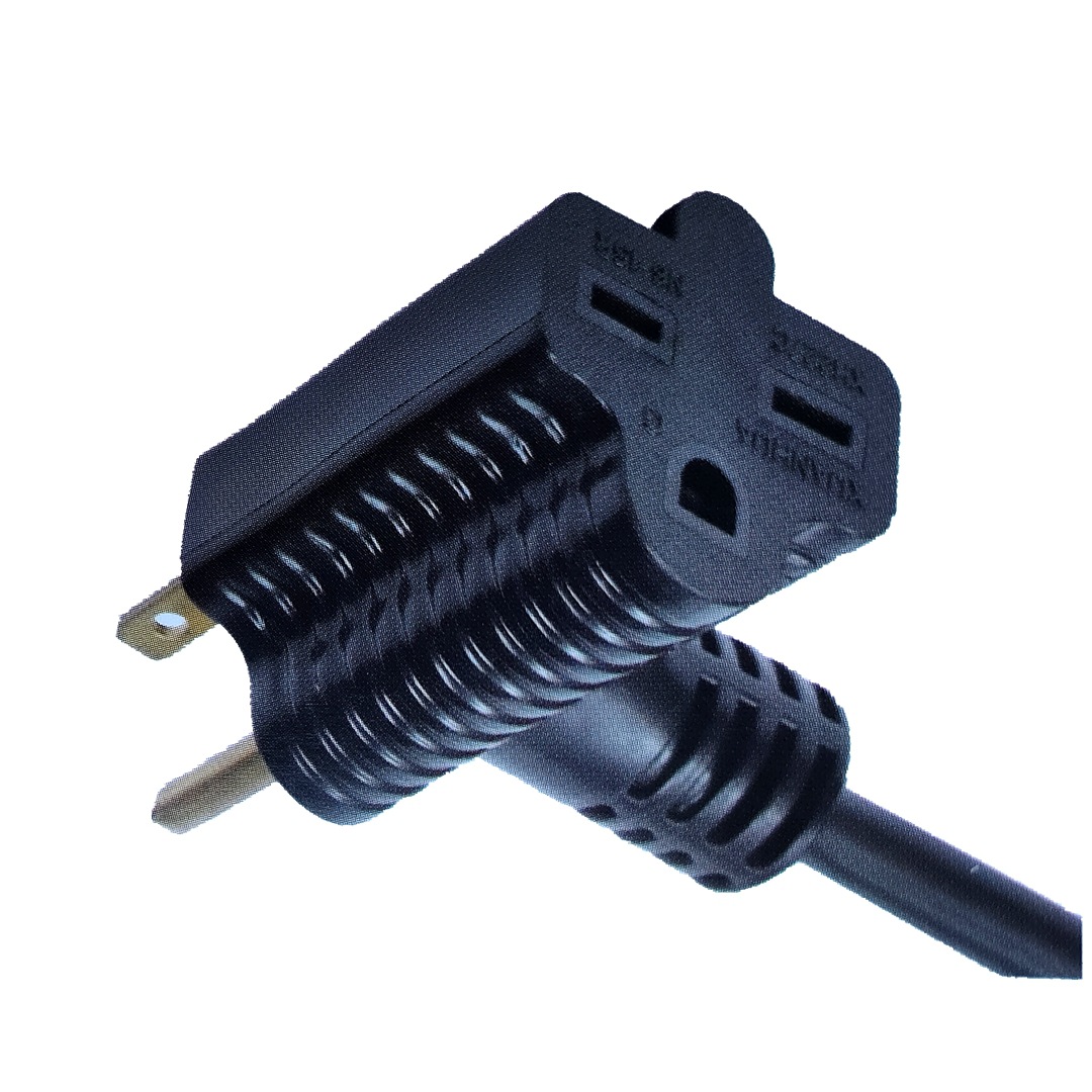 厂家供应美国标准插头插座 定制 批发一体成型515转c13插座电源线