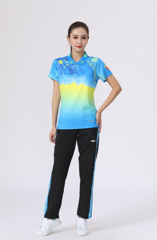 中国队羽毛球服套装男女国服运动服polo衫短袖速t恤团体出场服