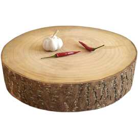 银杏木砧板白果树实木切菜板家用整木案板原木刀板防霉圆菜墩