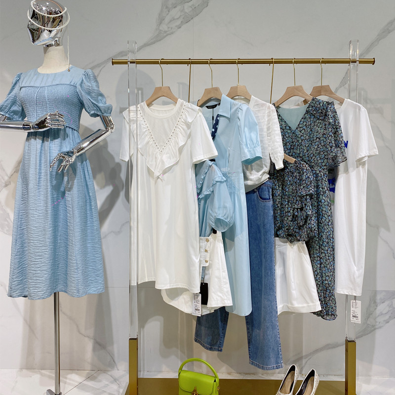 森马夏季连衣裙素帛女装品牌折扣杭州四季青档口服装尾单清仓批发