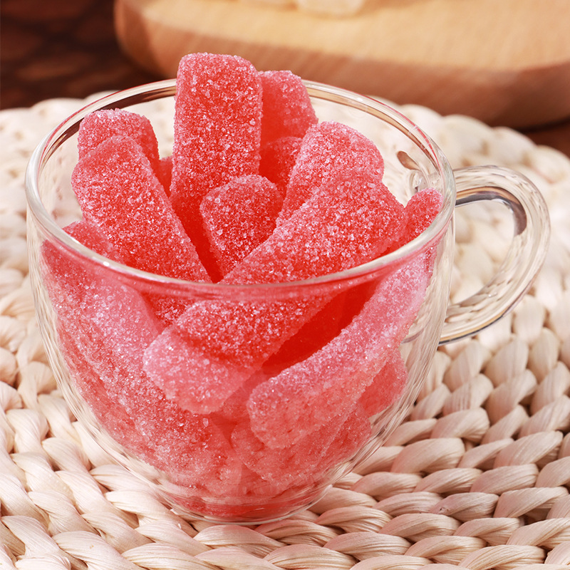 酸酸秀果汁软糖酸砂水果糖爆酸糖果橡皮糖儿童网红零食食品