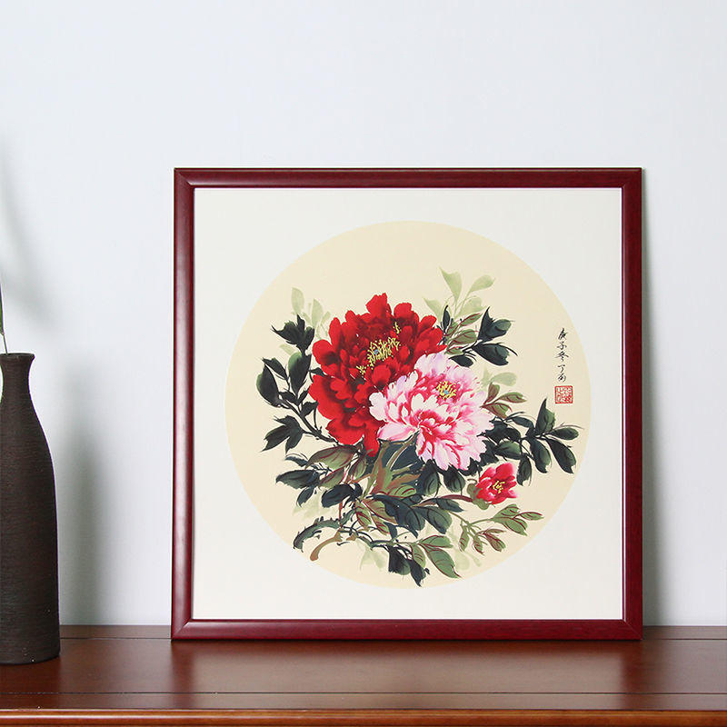 十字绣裱框国画画框装裱实木中式书法字画装裱钻石画挂墙外装饰画