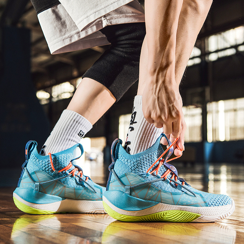 艾弗森篮球鞋男高帮耐磨减震学生女实战官网夏季鸳鸯水泥地战靴