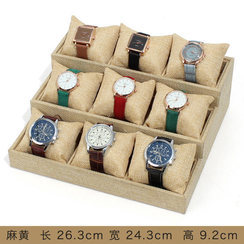Watch Pillow Bracelet Jewelry Display Tray Accessories Flannel Bangle Storage Box Stall Display Props Display Plate