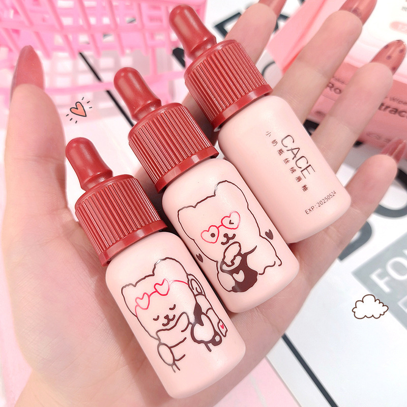 Li Jiaqi Recommended Korean Small Feeding Bottle Air Lip Lacquer Velvet Matte Matte Cace Small Feeding Bottle Red Lip Mud