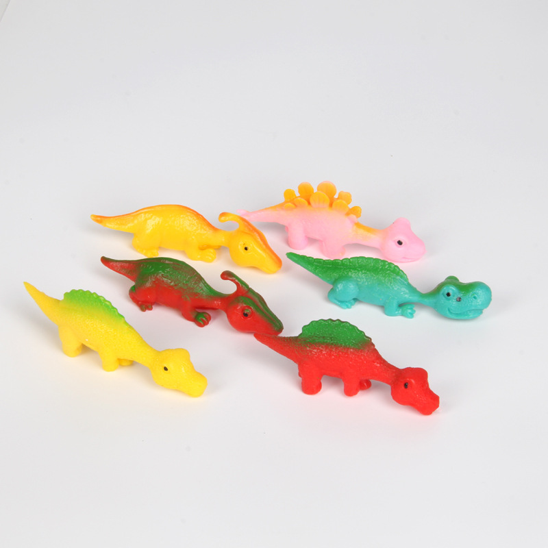 Cross-Border Shooting Finger Dinosaur TPR Creative Education Children's Fun Trick Stress Relief Catapult Dinosaur Decompression