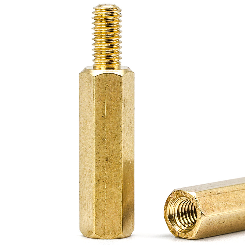m3单头六角铜柱pcb主板隔离柱单通铜螺丝柱支撑柱六角阴阳铜螺柱