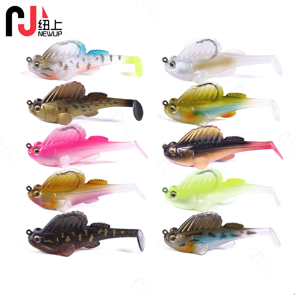 新款包铅鱼路亚软饵 7cm-14g路亚假饵软鱼仿生鱼钓鱼诱饵10色批发