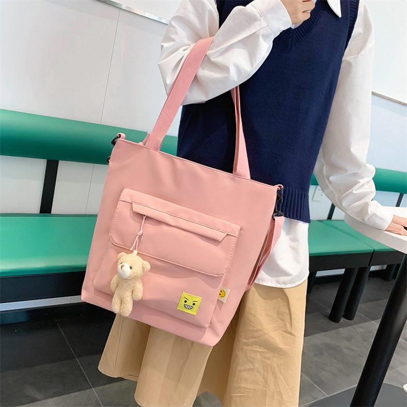 Women's Korean-Style School Bag Bag Fashionable Soft Girl School Bag Portable Messenger Bag New Tutorial Canvas Bag