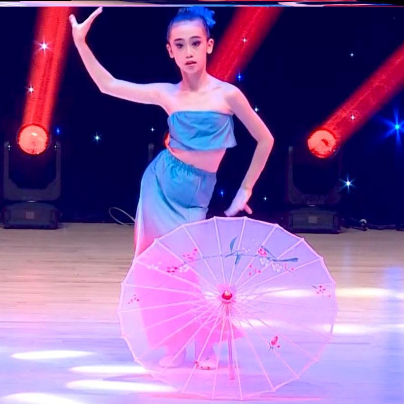 Dai Dance Umbrella Dai Girl Classical Dance Props Performance Umbrella Raw Silk Transparent Flower Umbrella Cheongsam Catwalk Kite Error