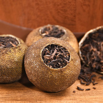 新会小青柑普洱茶叶陈皮宫廷柑普茶熟茶木桶礼盒装250克500克