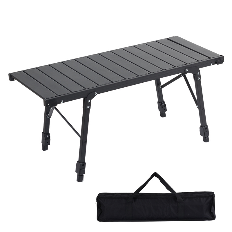 2023 New High-End Camping Equipment Black Style Igt Table Full Aluminum Alloy Folding Table Portable Picnic Table
