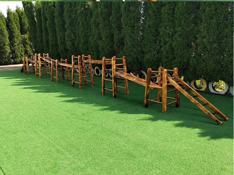 户外碳化木制体能组合游戏爬梯幼儿园攀爬架16件套平衡训练器材