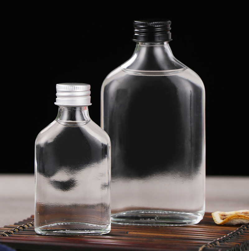 批发玻璃酒瓶空瓶透明方形泡酒容器晶白料密封白酒分装瓶