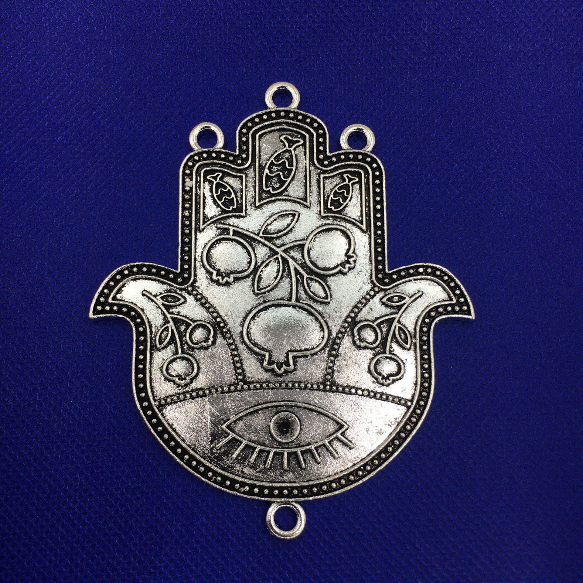 wish速卖通diy饰品配件合金吊坠 法蒂玛之手土耳其蓝眼睛恶魔之眼