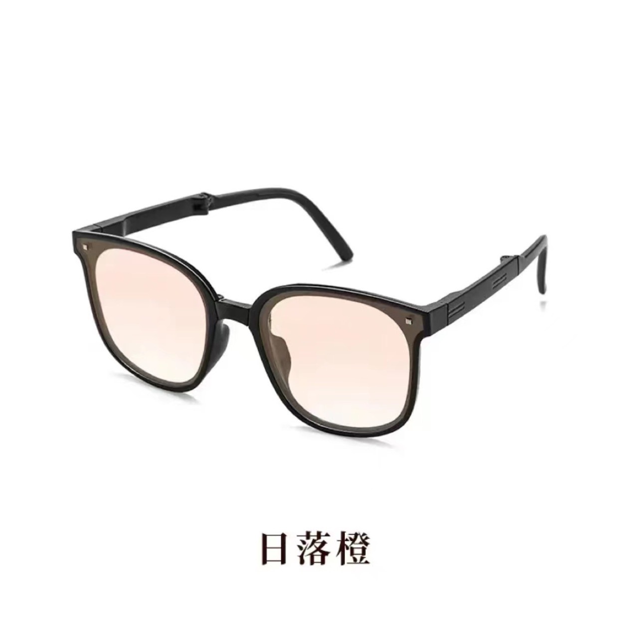 New Folding Sunglasses for Women Dark Plum Purple High-Grade Face-Looking Small Live Sunglasses Summer Uv Protection