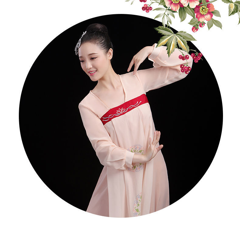 行舞蹈服装女飘逸扇子舞中国风仙女古装汉服古风古典舞演出服