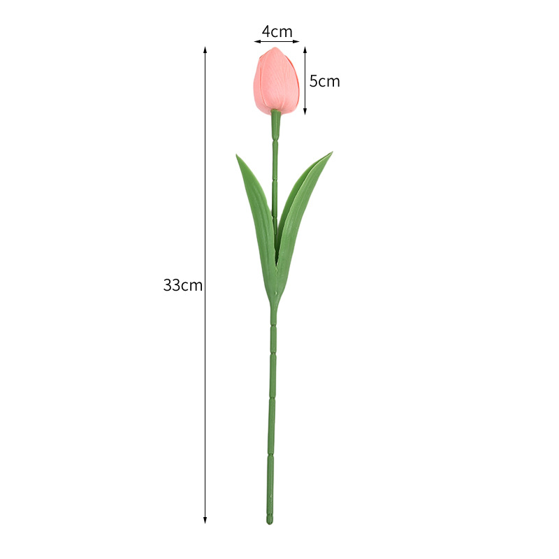 Pu Mini Tulip Artificial Flower Exclusive for Cross-Border Home Decoration Wedding Shooting Props Feel Fake Flower Wholesale