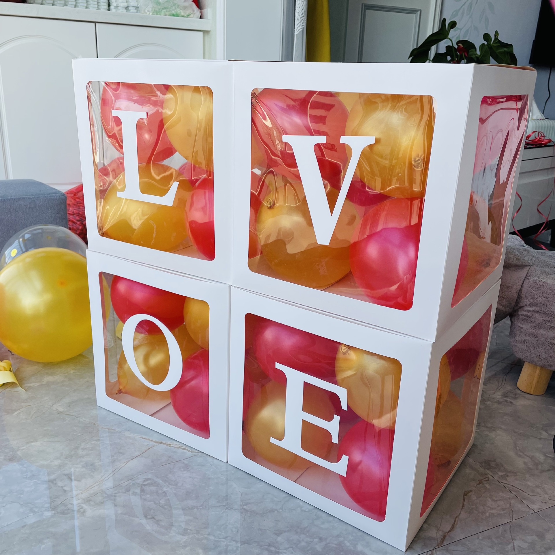 Love Surprise Transparent Box Baby Proposal Declaration Balloon Box Cross-Border Transparent Balloon Box Amazon Products