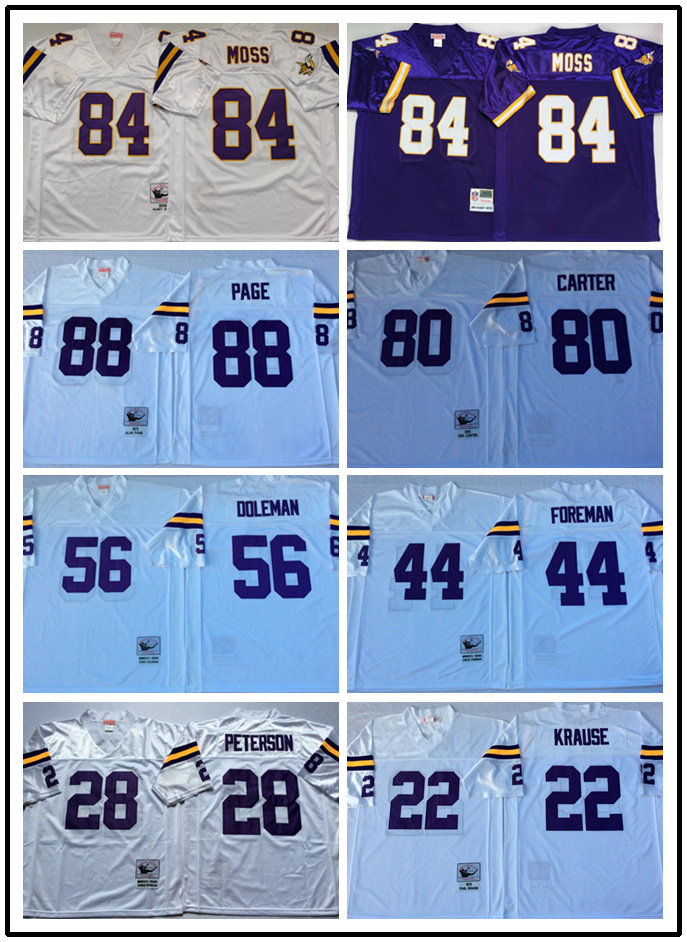 橄榄球服明尼苏达维京人队84号#mn复古球衣男传奇运动服批发