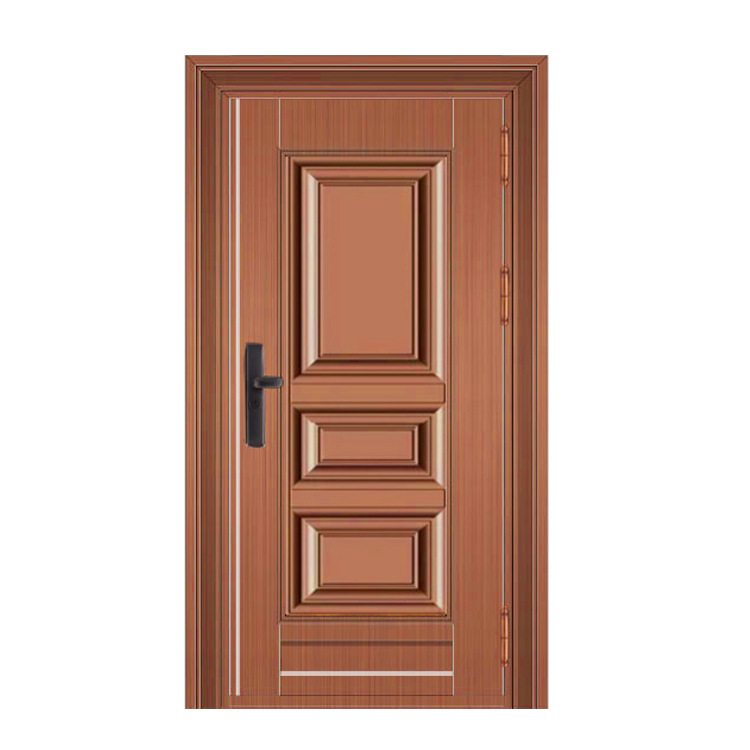 佛山厂家直营 不锈钢入户门 楼宇防盗门 304彩钢门 罗马柱大门