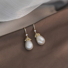珍珠气质耳环女2022年新款潮复古轻奢长款耳坠小众设计感耳饰