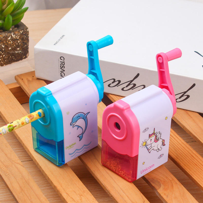 新款简约动物卷笔刀 学生铅笔削皮器 自动进铅削皮机 手摇转笔刀