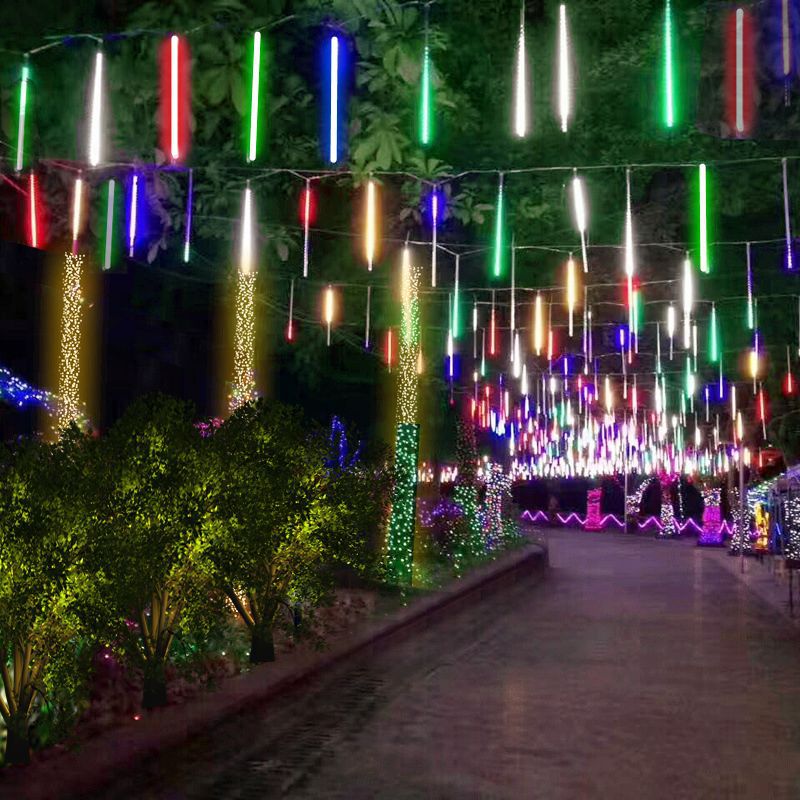 LED流星雨灯户外防水圣诞装饰树灯渔网灯酒吧霓虹灯庭院商场
