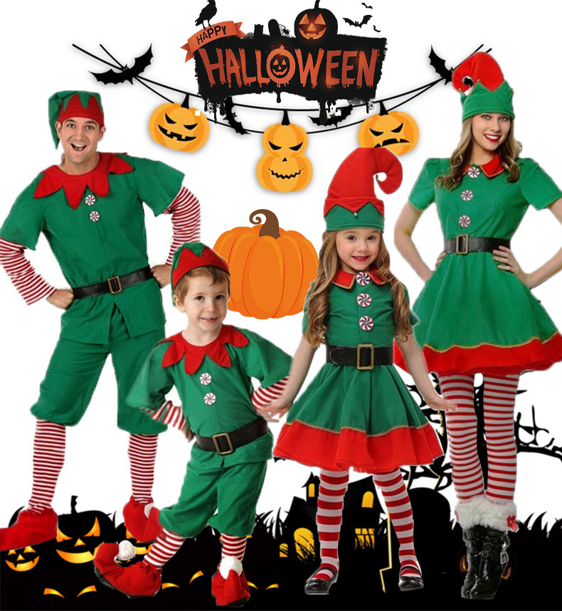 New Children's Christmas Outfit Halloween Costume Santa Claus Costume Children's Cosplay Performance European and American Performance Costume