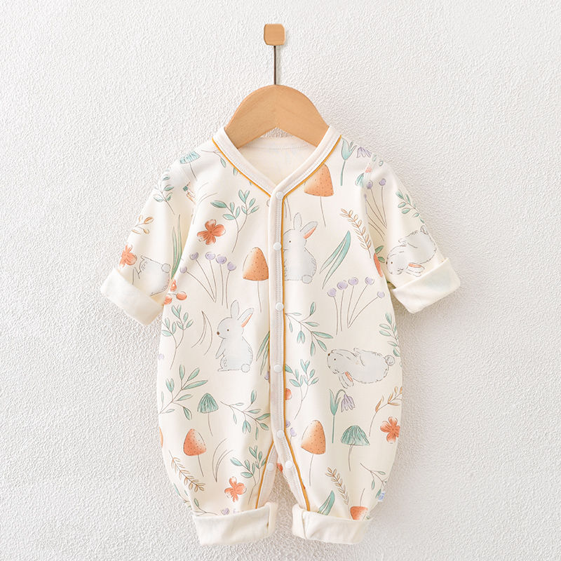 Newborn Jumpsuit Long Sleeve Spring and Autumn Romper Clothes for Babies Pajamas Internet Celebrity Baby's Romper Outerwear Autumn Wear Baby Clothes