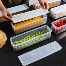 食品级大容量面条收纳盒厨房装杂粮挂面保鲜盒冰箱密封塑料储物盒