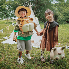 uek儿童书包男女孩幼儿园创意可爱动物包包出行立体型轻便小背包