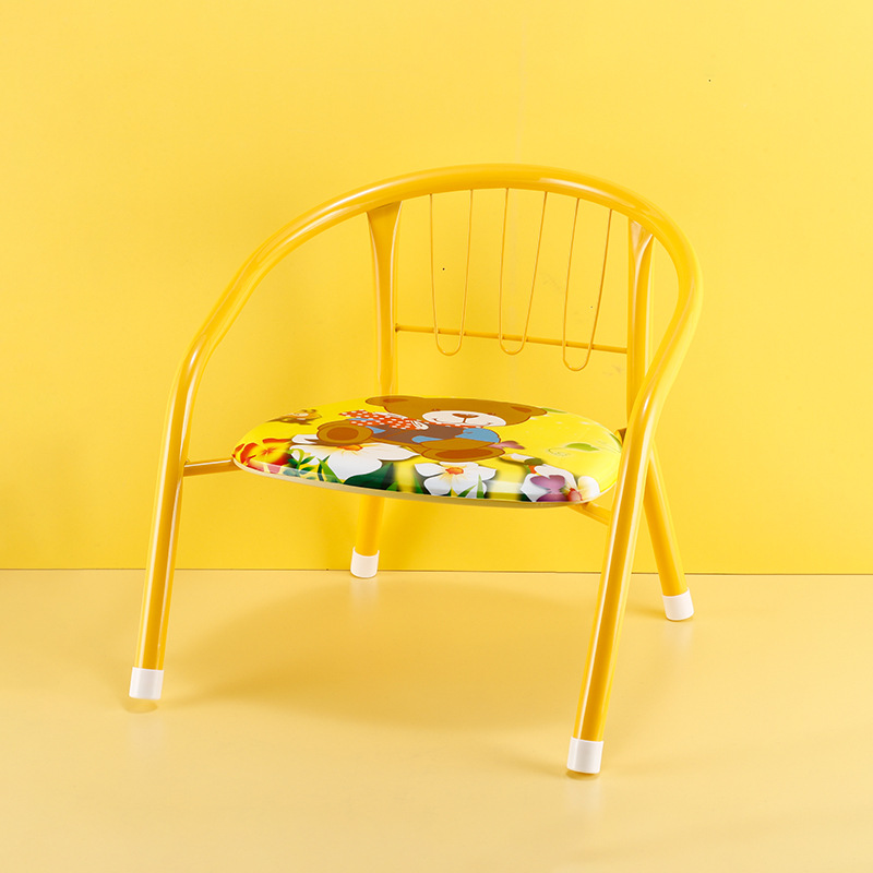 New Household Small Dining Chair Children's Cartoon Bench Thickened Baby's Chair Baby Eating Chair Backrest Small Stool