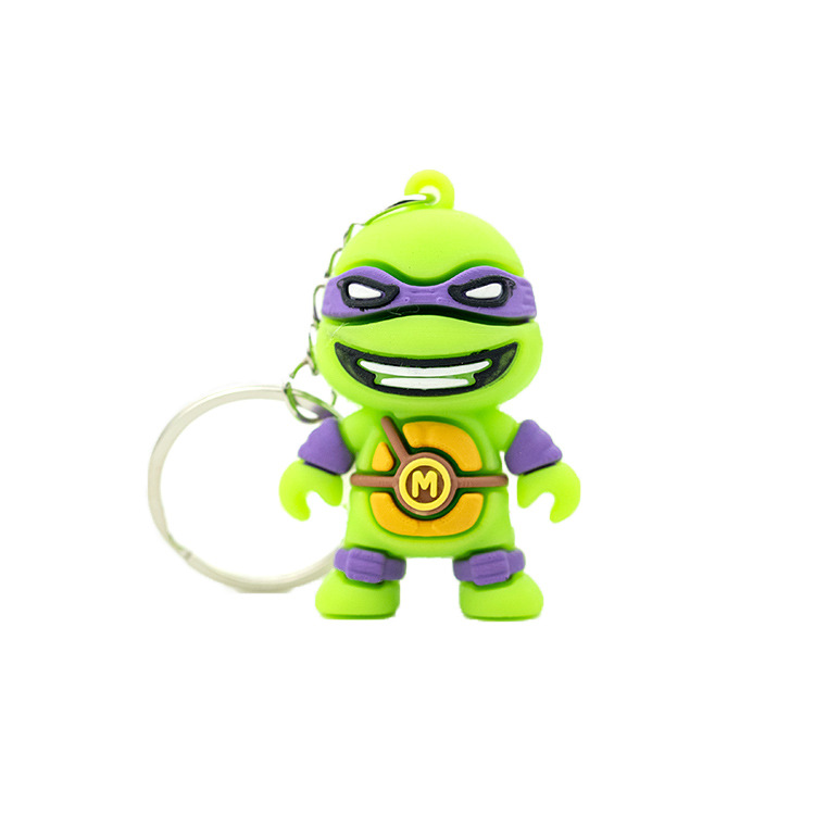 Creative Cartoon Ninja Turtle Keychain Activity Gift Epoxy Key Chain Handmade Toy Opening Drainage