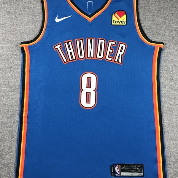 现货跨境球衣雷霆2亚历山大7霍姆格伦刺绣休闲运动训练篮球服背心