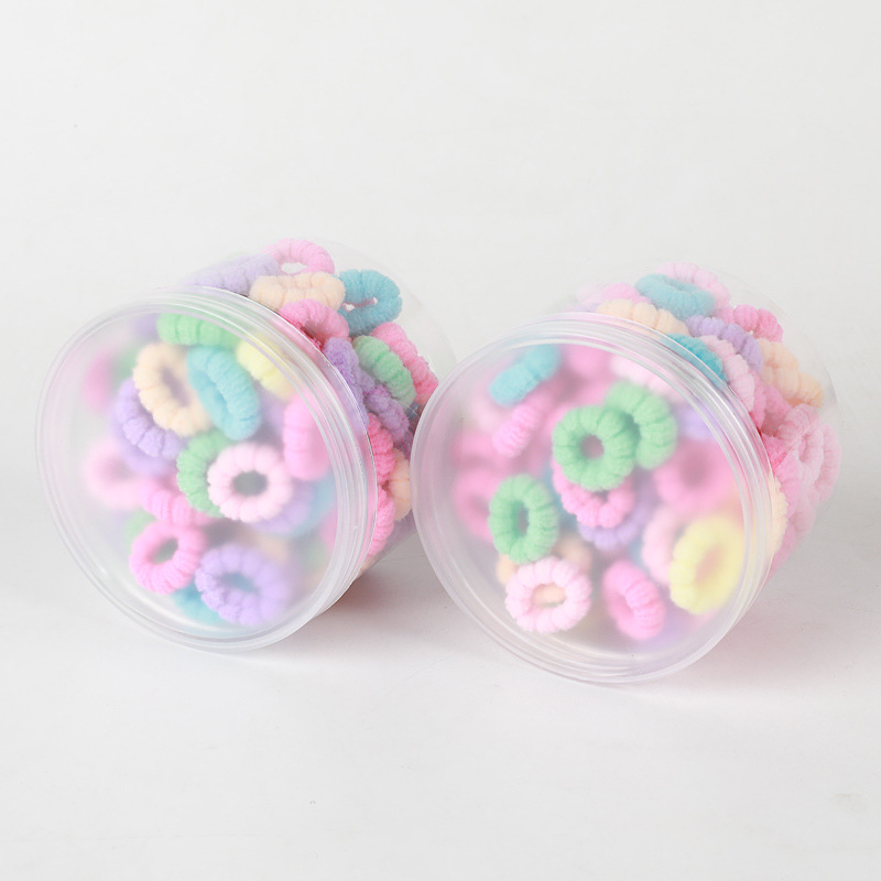 Children's Rubber Band Candy Color Does Not Hurt Hair Elastic Rubber Band Hair Ties/Hair Bands Baby Boxed Small Chuchu Hair Ring