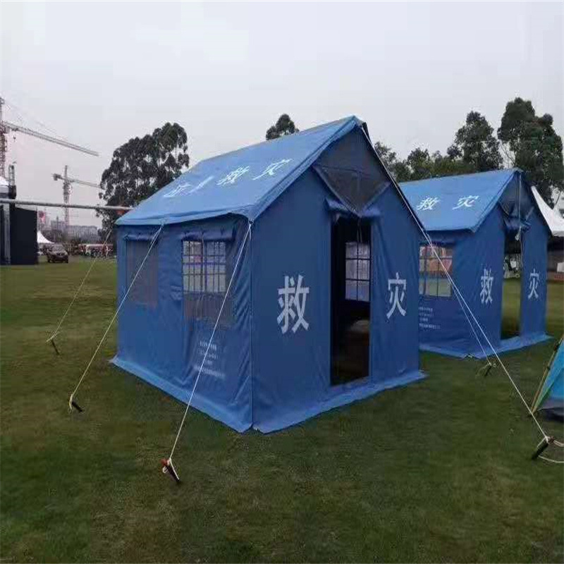 直供12平方米民政应急救灾帐篷地方民政专用应急天蓝色12平单帐篷