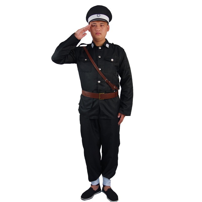 民国警察国军皇协军伪军二狗子特务皇协军年会小品舞台表演出服装