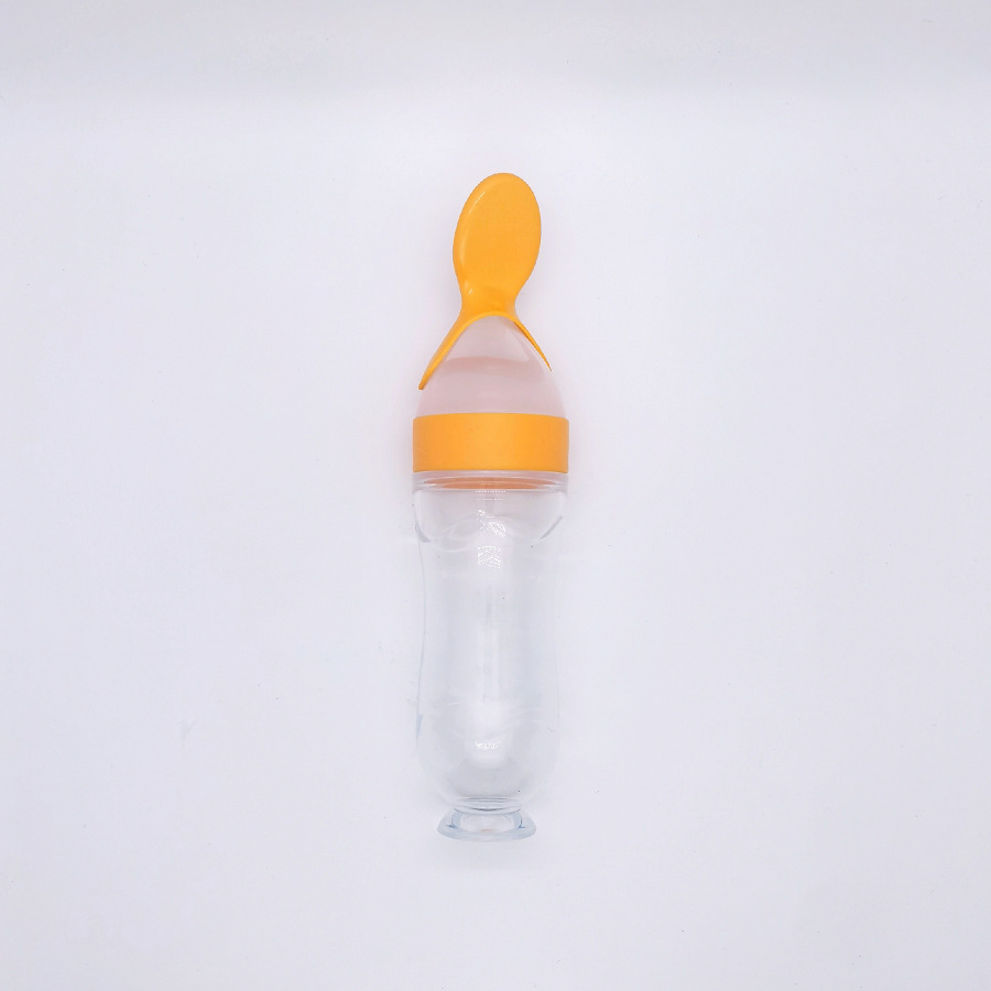 Factory Direct Sales Baby Food Supplement Feeding Bottle Rice Paste Bottle Squeeze Spoon Baby's Feeding Spoon Suction Cup Rice Cereal Feeding Feeding Bottle