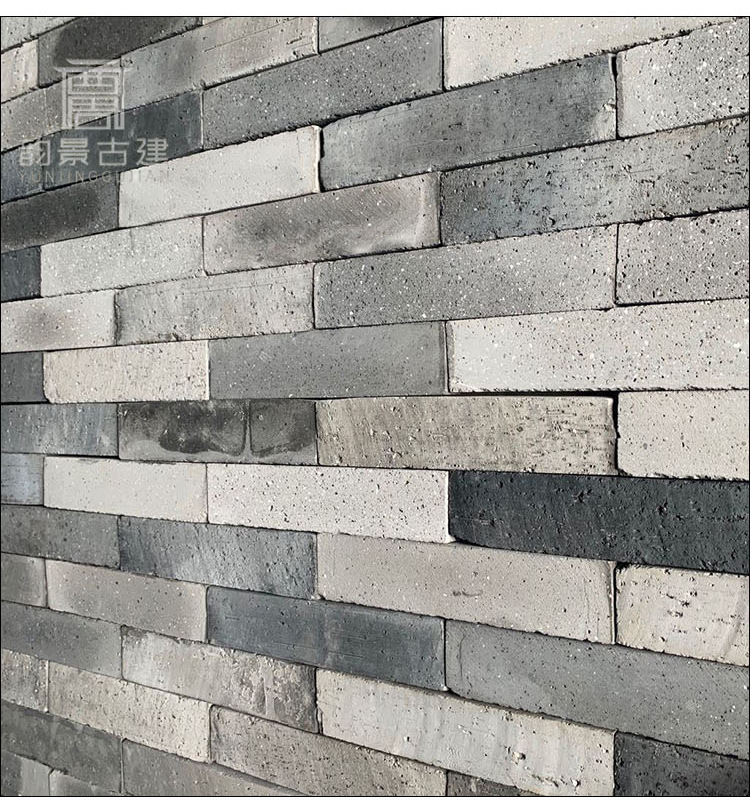 厂家现货中式古建青砖仿古墙砖老旧灰砖切片砂岩青砖片现代外墙砖