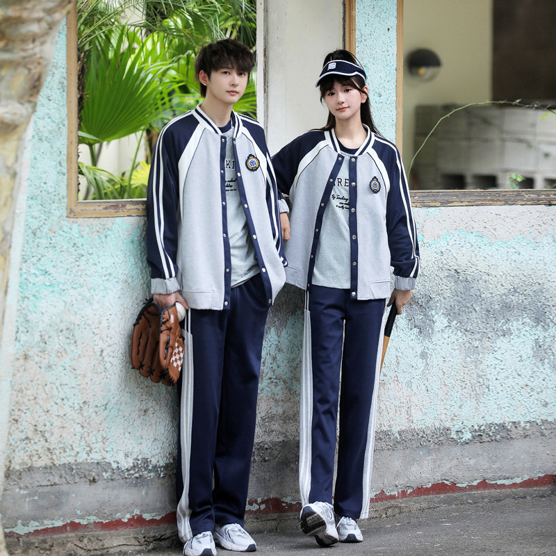 初高中学生班服秋季情侣学院风棒球服运动会开幕式校服团体演出服