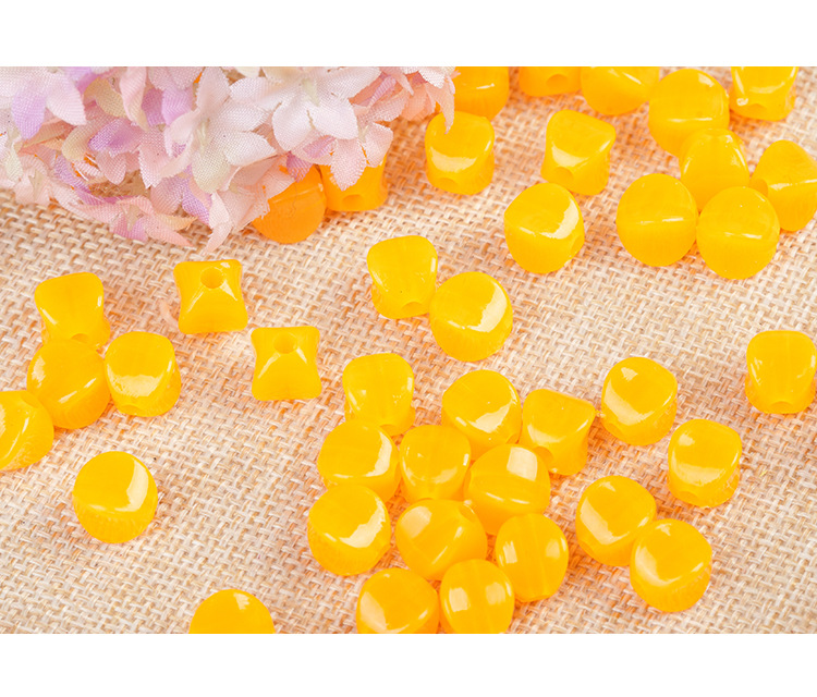 10mm透明串珠四角珠果冻珠亚克力diy手工珠帘门帘珠链散珠手串珠