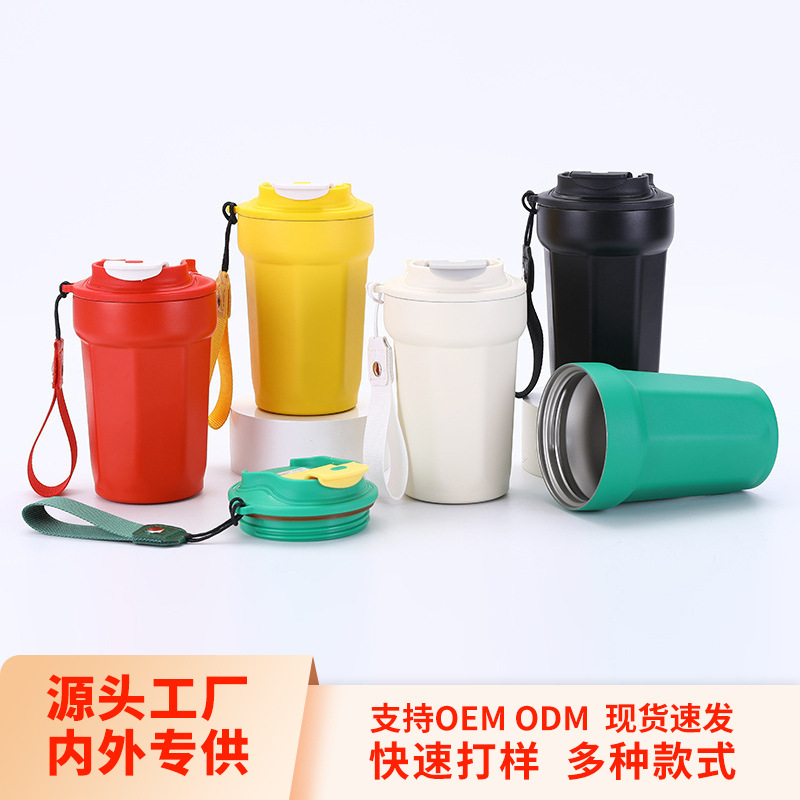 new octagonal coffee cup 316 stainless steel vacuum cup outdoor good-looking boys and girls thickened water cup wholesale