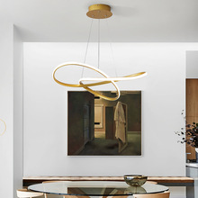 客厅吊灯北欧现代简约led环形大吊灯创意大气卧室餐厅咖啡厅灯具