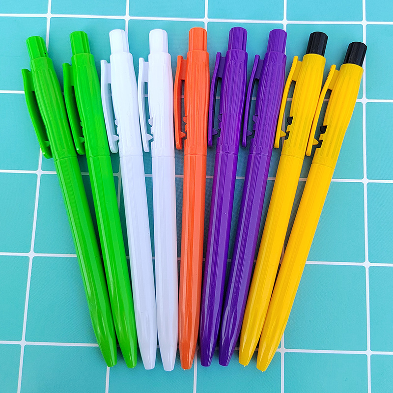 Classic Simple Side Jump Ballpoint Pen Plastic Advertising Promotion Gift Pen Office Stationery Press Oil Pen Wholesale