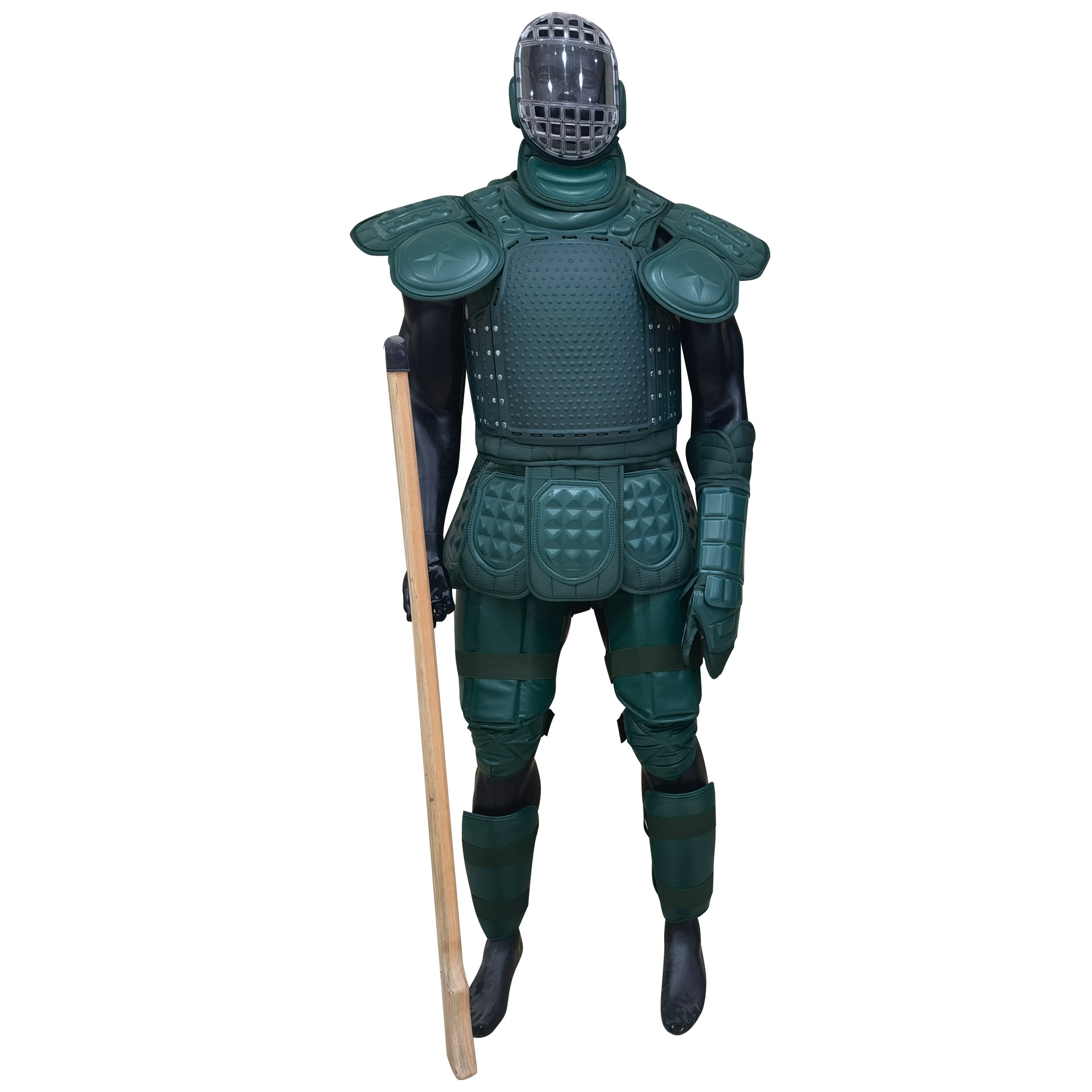 军绿色训练刺杀护具全套装摔跤迷彩假人军教体育格斗人形靶教练棍