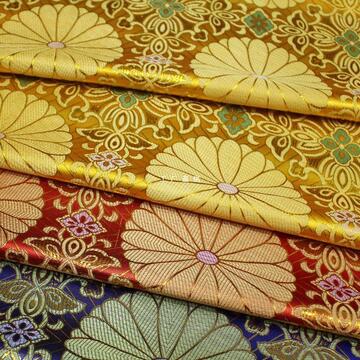 旗袍娃衣和服舞台蒙古袍手工仿古金银丝提花织锦缎丝绸装饰面料